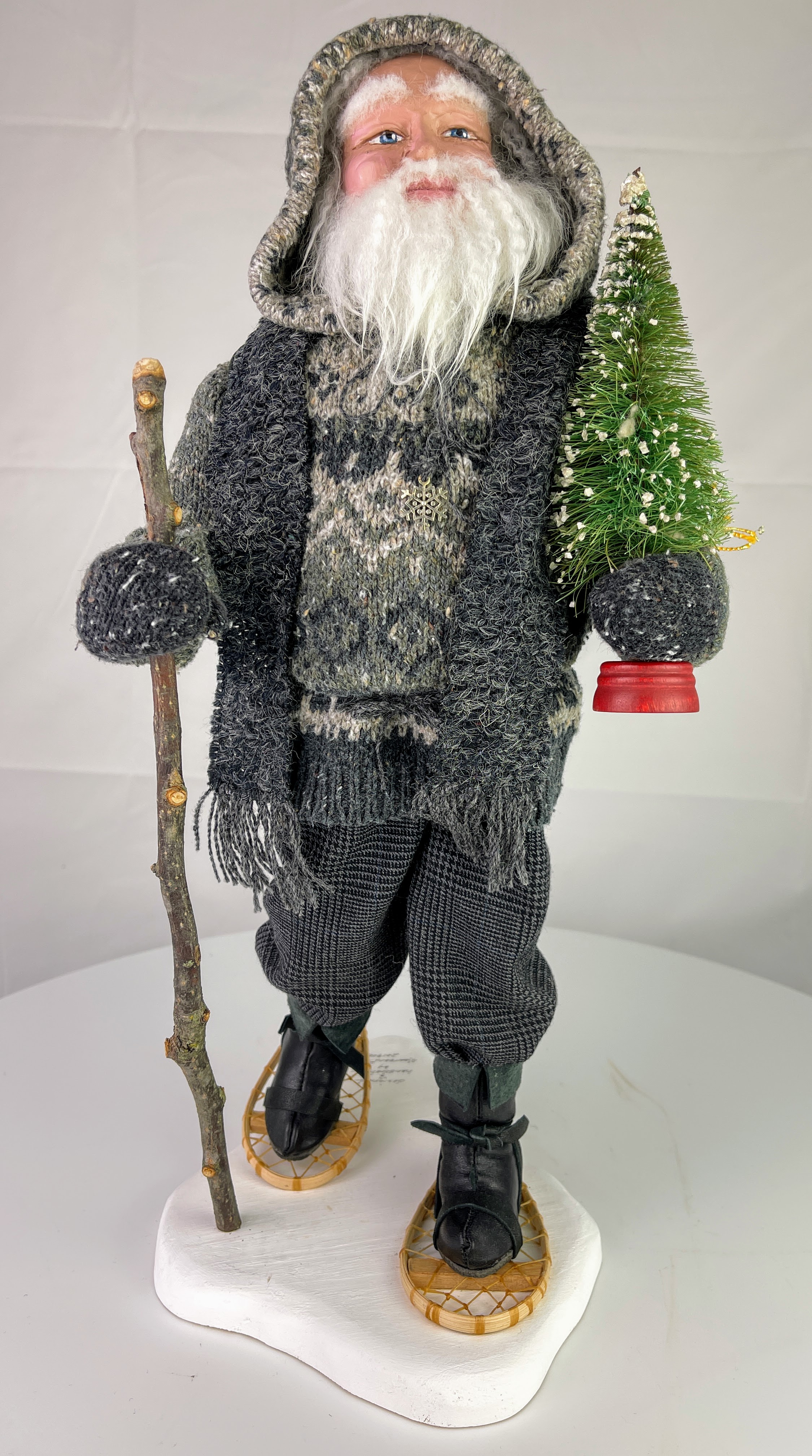 (image for) Santa on Snowshoes on Knit Tunic