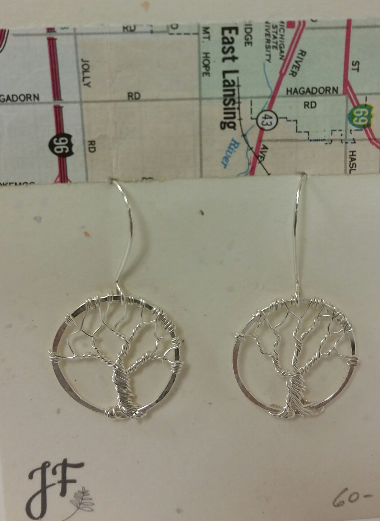 (image for) Sterling Silver Tree of Life Earrings