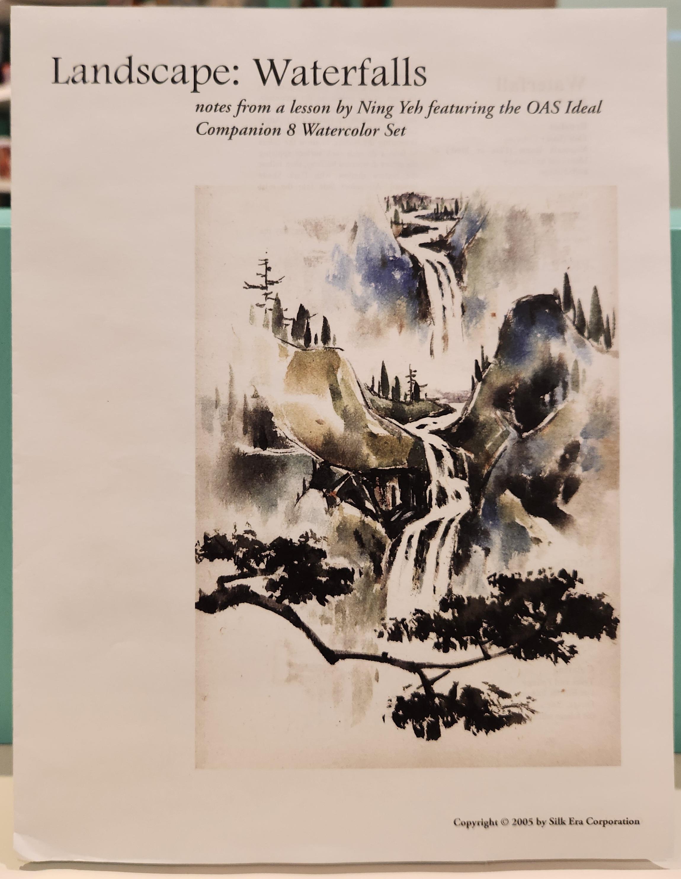 (image for) Instructional Booklet: Landscape Waterfalls